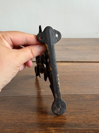 Metal Cast Iron Hummingbird with Flowers Wall Hook