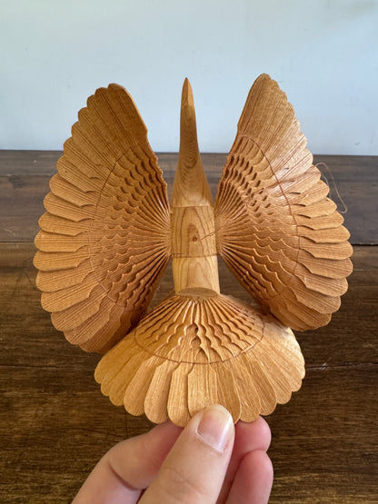 Layered Wood Bird Decoration Standing or String Hanger