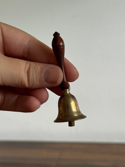 Miniature Skinny Brass and Wood Bell