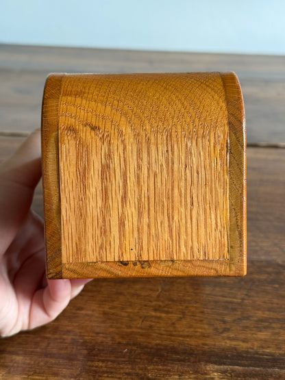 Vintage Small Wood Match Stick Holder - Wall Mounted or Table Top