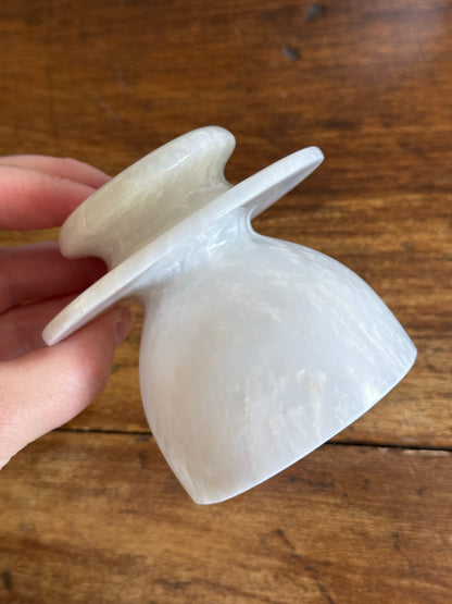 White Marble Stone Butter Bell Dish