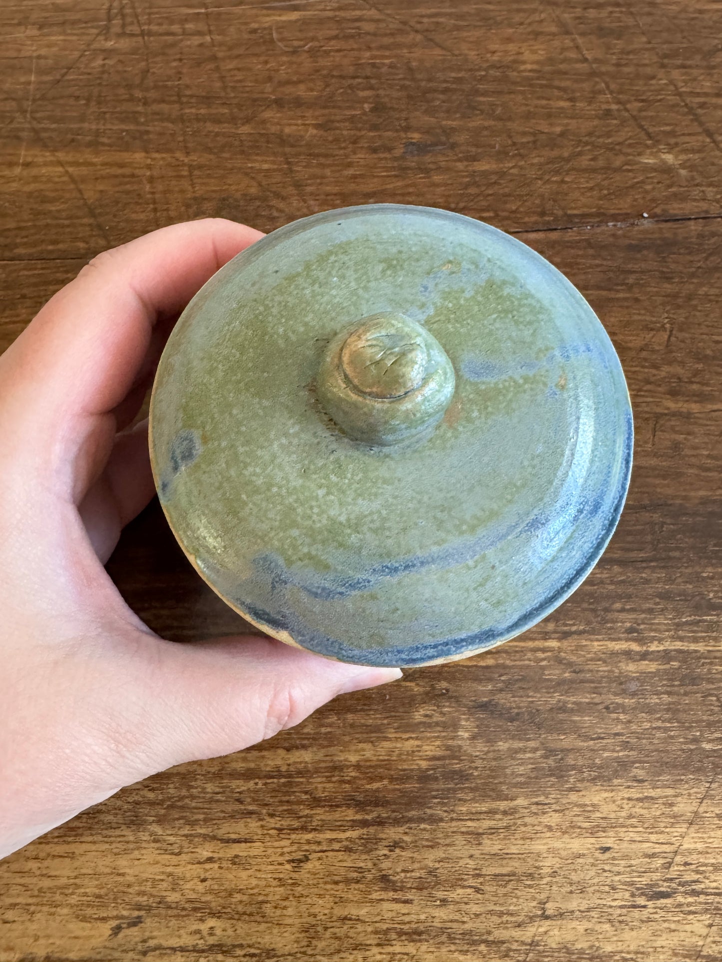 Studio Crafted Lidded Pottery Storage Jar