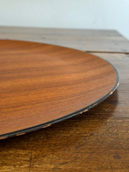 Large Vintagr Japanese Modern Teak Wood Tray - Lightweight Serving Tray