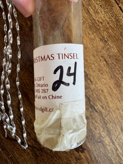 Hand Crafted Thin Twisted Metal Victorian Tinsel Ornaments - QTY 24