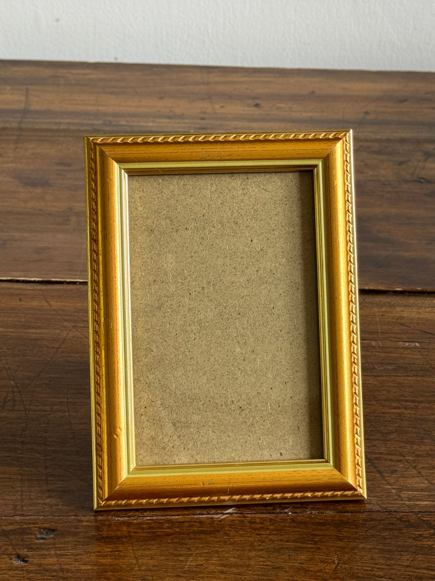 Small Gold Tone Frame with Light Green Edge Detailing 4x6 Photo