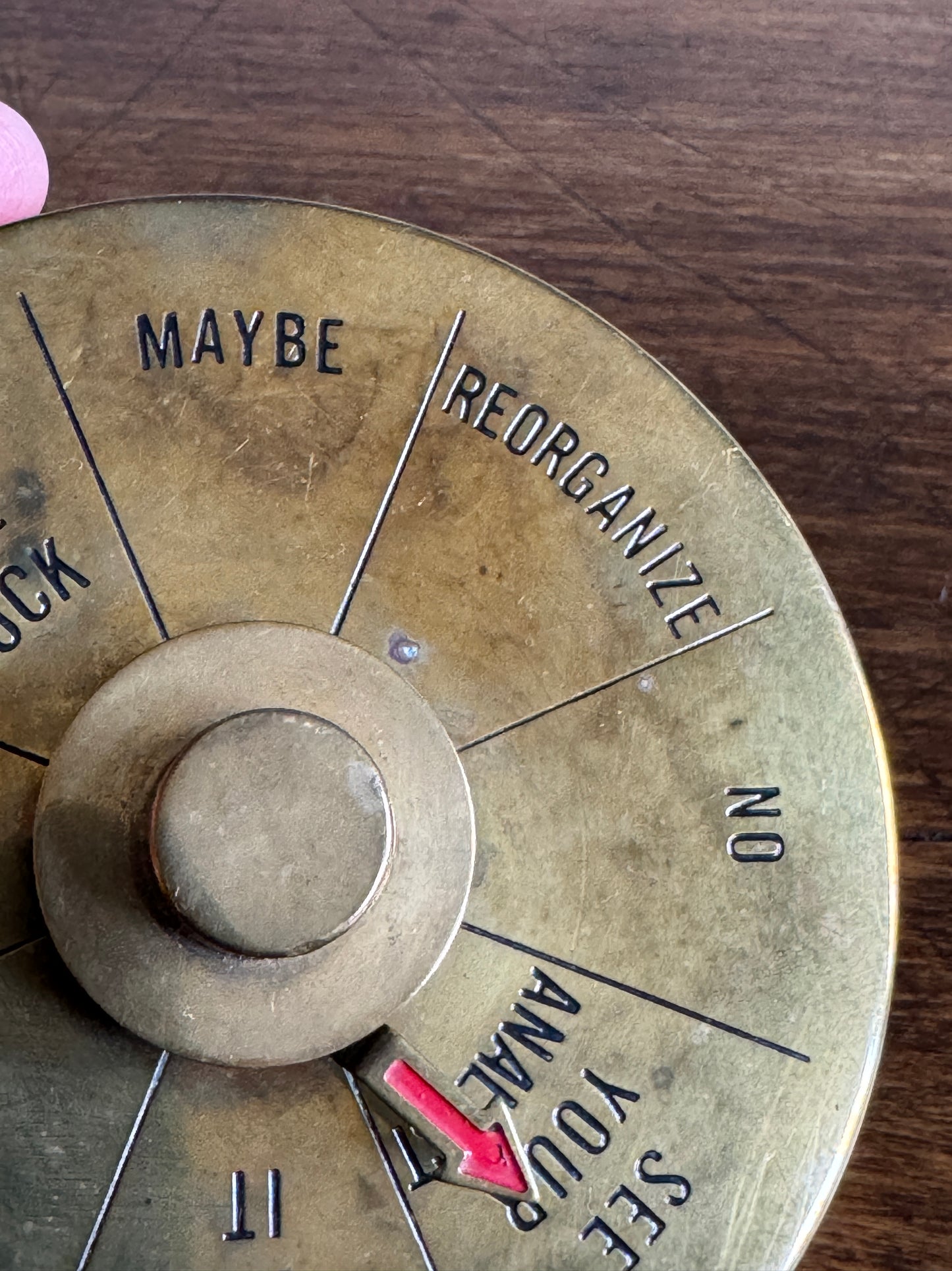 Vintage Brass Spinning Decision Picker