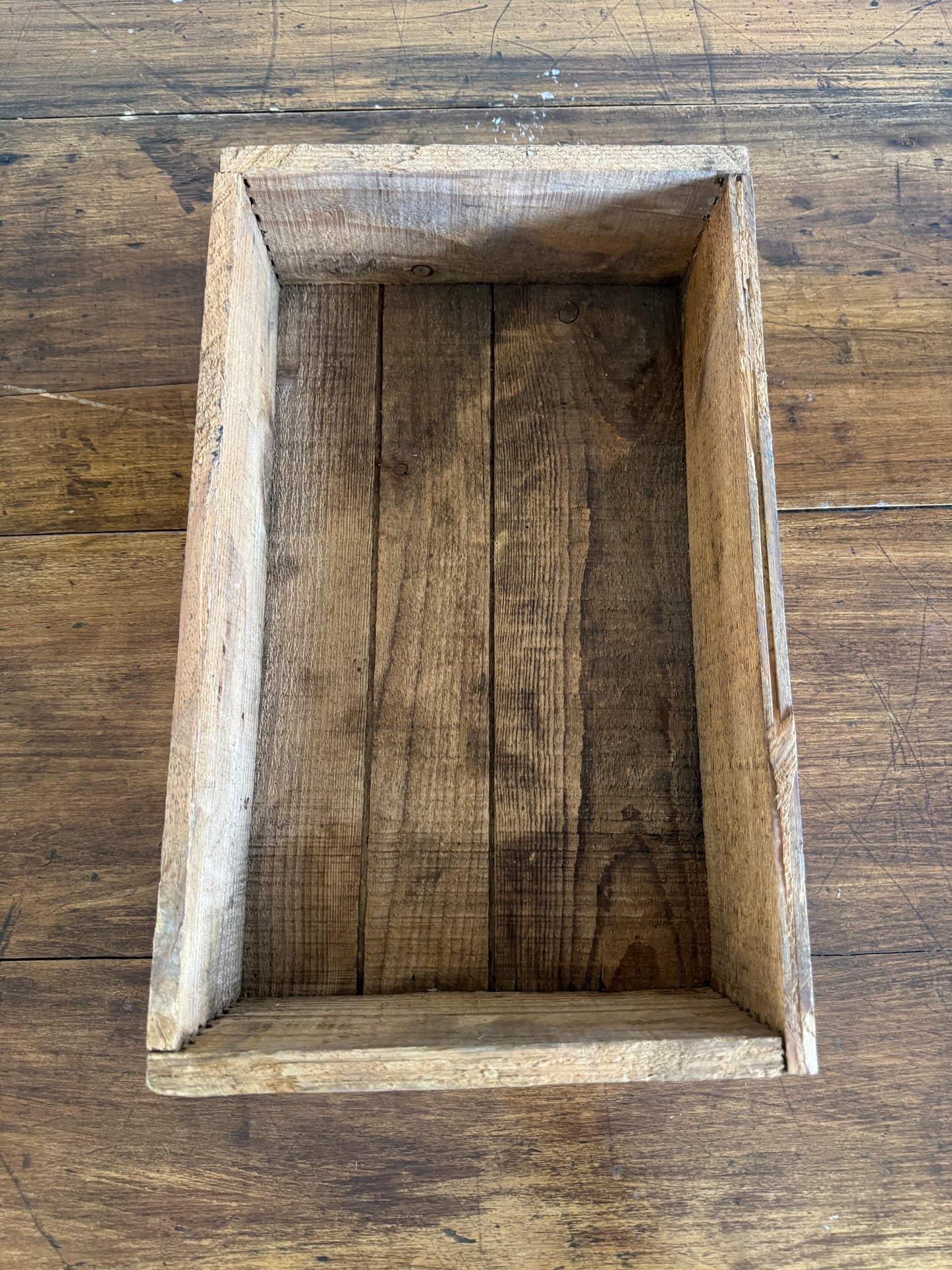 Vintage Cut Down Shell Wooden Crate