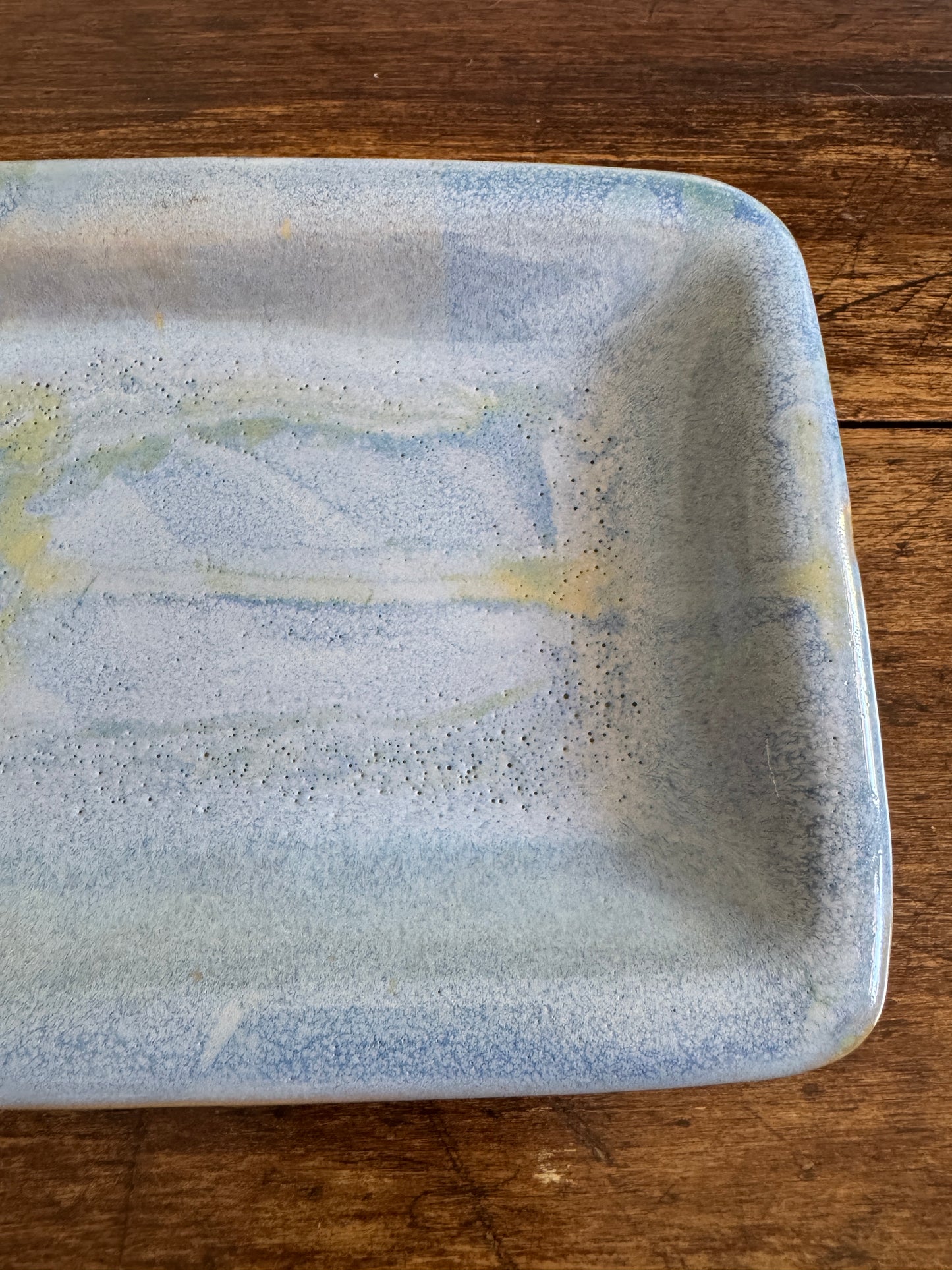 Small Blue/Green Rectangle Tray with Rounded Corners