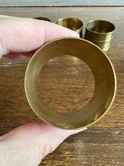 Brass Napkin Rings - Set of Four
