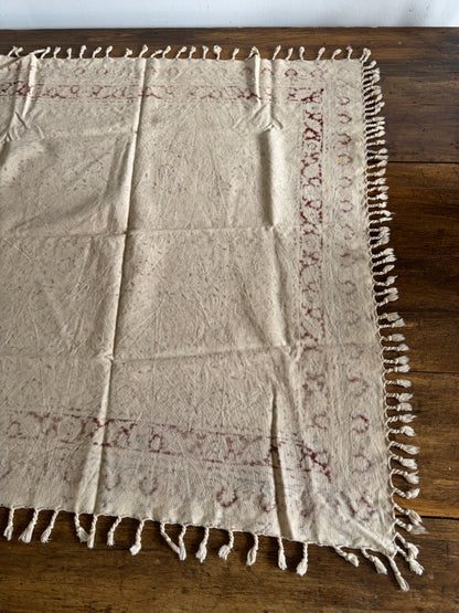 Printed Cloth Table Cover with Tassel Detailing Made in Iran