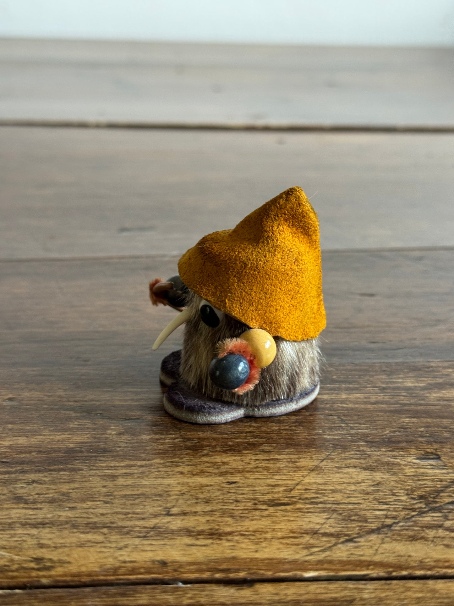 Fur Critter with Saw Mini Wood Figurine