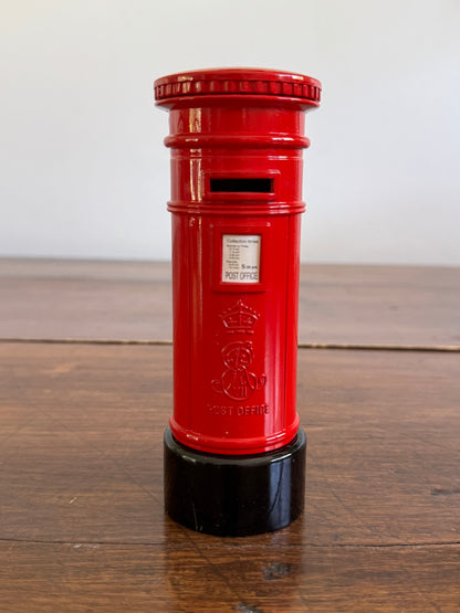 British Red Postbox Money Box - Piggy Bank Shaped Like Mail Box