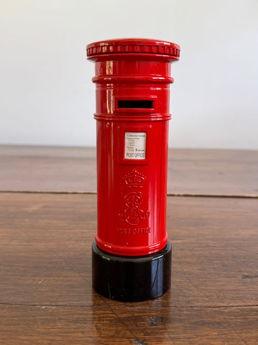 British Red Postbox Money Box - Piggy Bank Shaped Like Mail Box