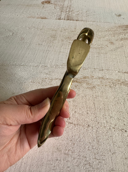 Vintage Brass Squirrel Nut Cracker - Cottage Nut Pressure Cracker