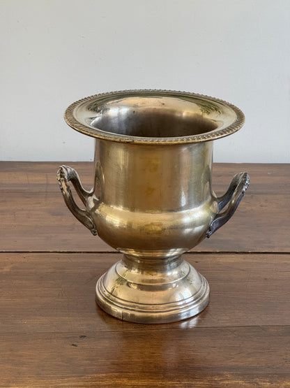 Vintage Leonard Silverplated Champagne Ice Bucket with Double Handled and Fluted Design