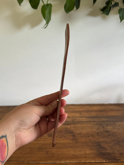 PICK ONE: Wood with Brass Inlay Incense Holder with Moon or Sun Design