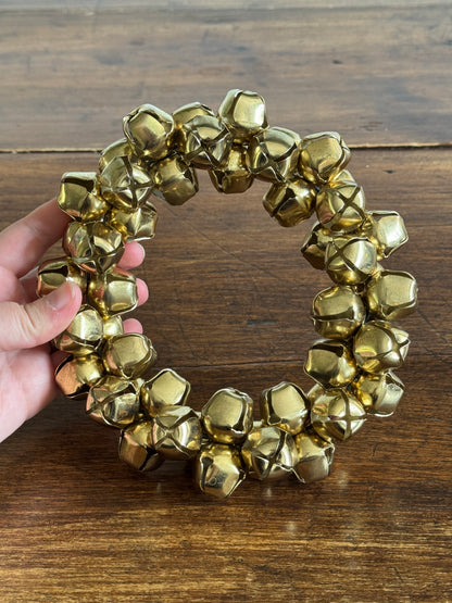 Vintage Small Brass Bell Wreath Holiday Decor