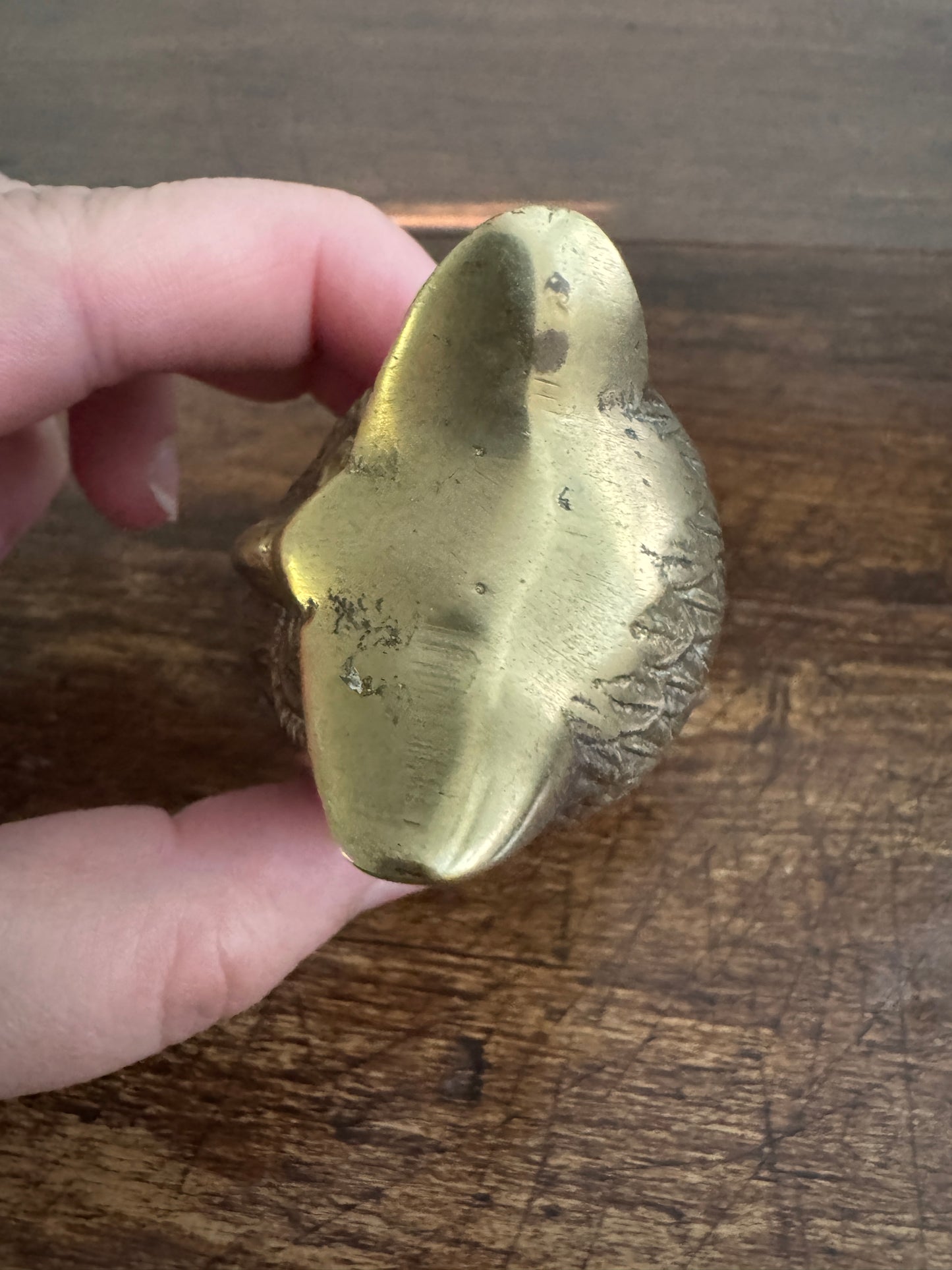 Chubby Brass Owl - Small Rounded Brass Owl Figurine