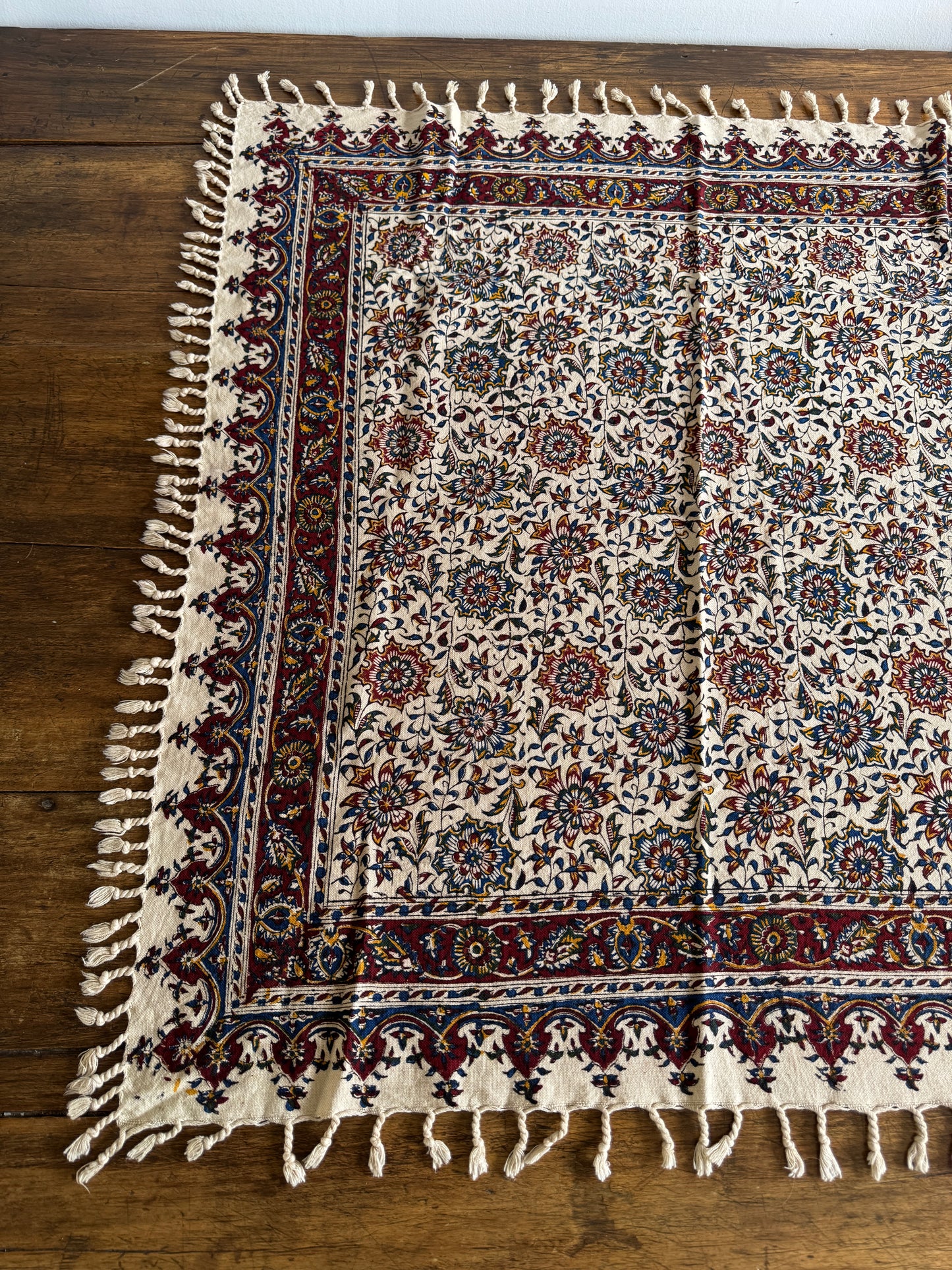 Printed Cloth Table Cover with Tassel Detailing Made in Iran