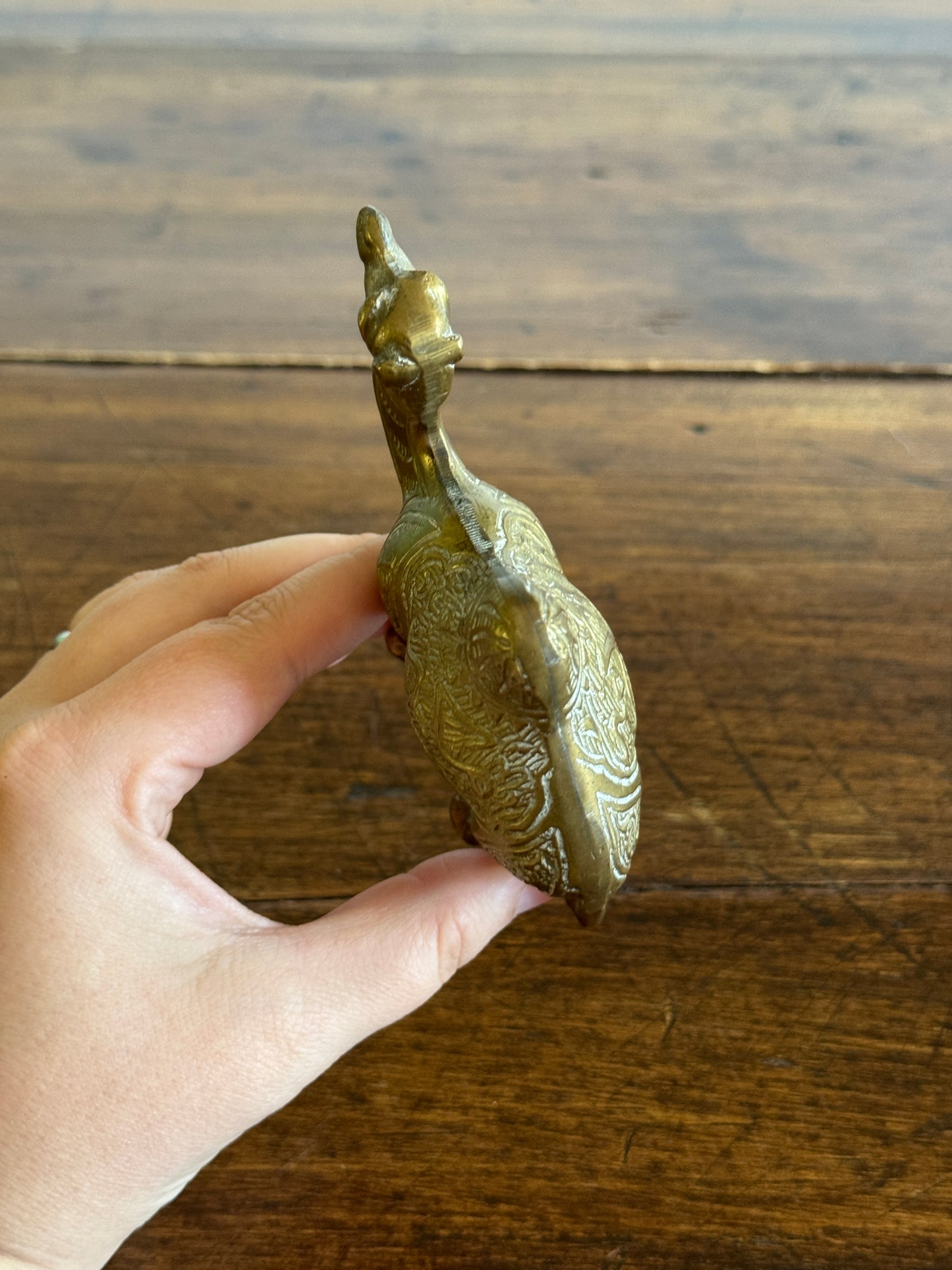 Vintage Brass Camel with Embossed Detailing