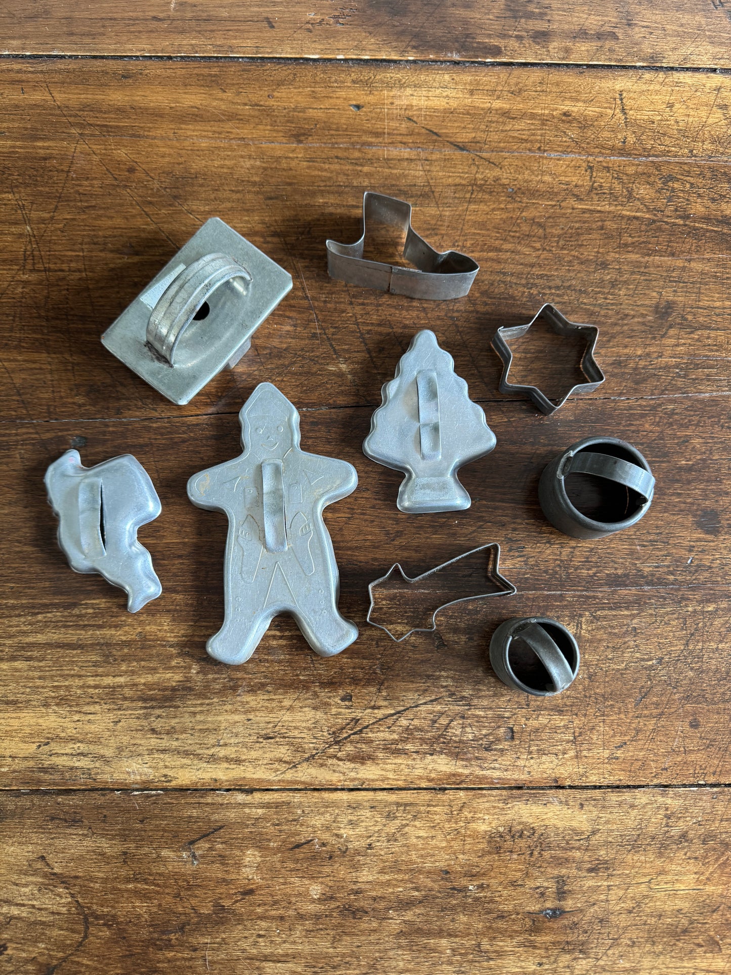 Mixed Lot of Vintage Metal Cookie Cutters - Holiday and Everyday