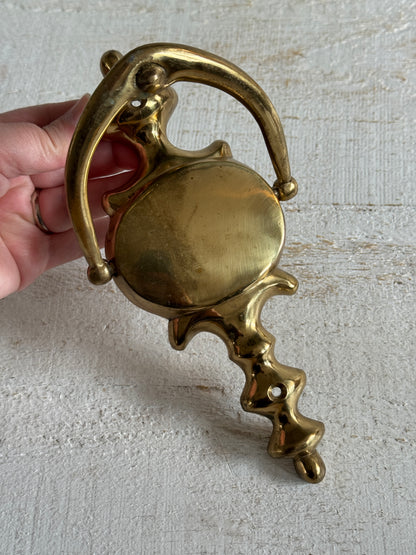 Vintage Door Knocker with Center Plate and Ornate Detailing