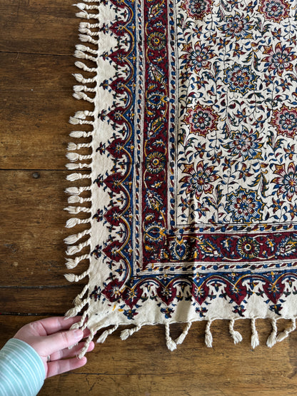Printed Cloth Table Cover with Tassel Detailing Made in Iran