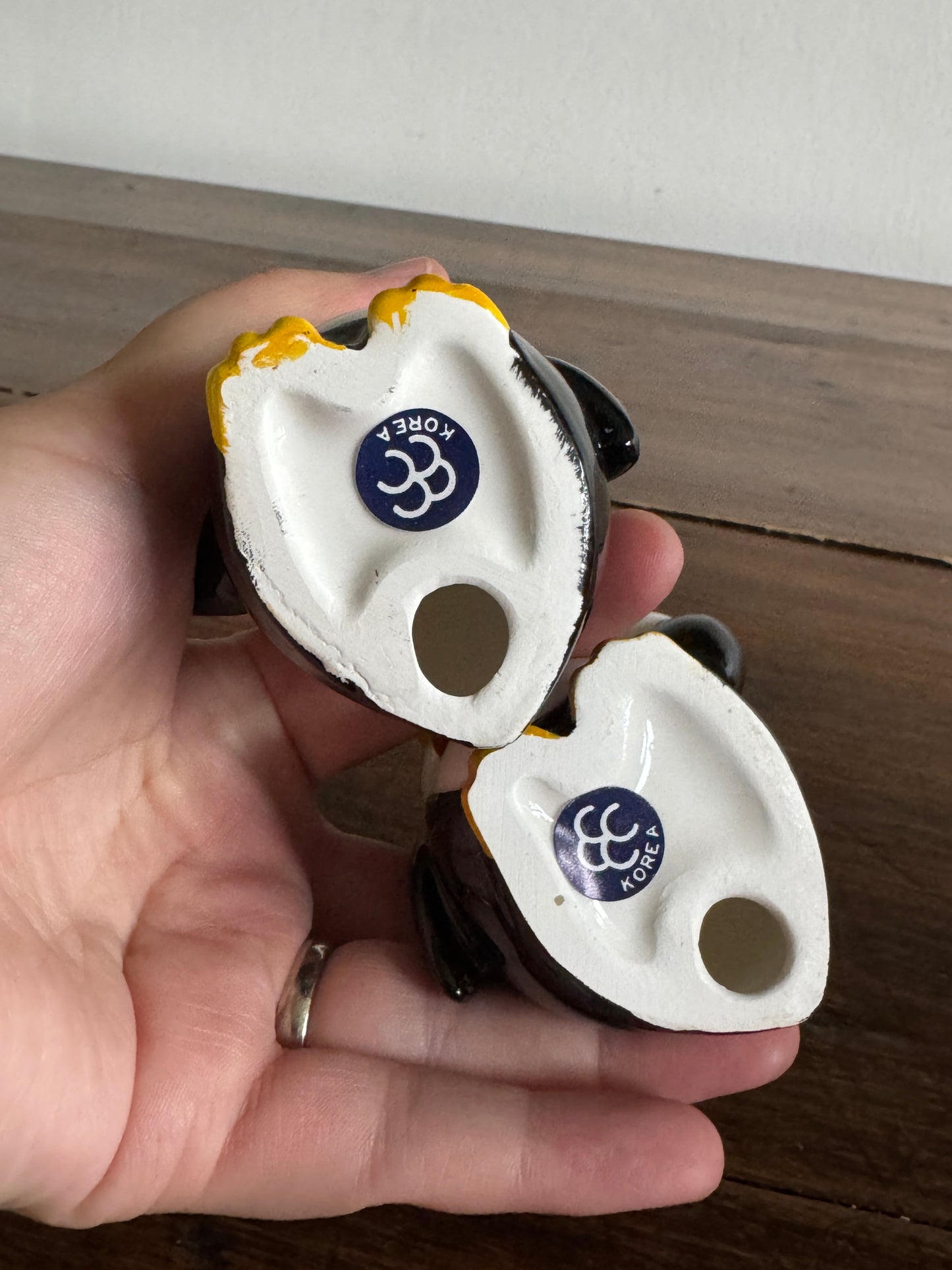 Pick One: Cheeky Holiday Penguin Candle Holders, Pair or Single Style - Made in Korea
