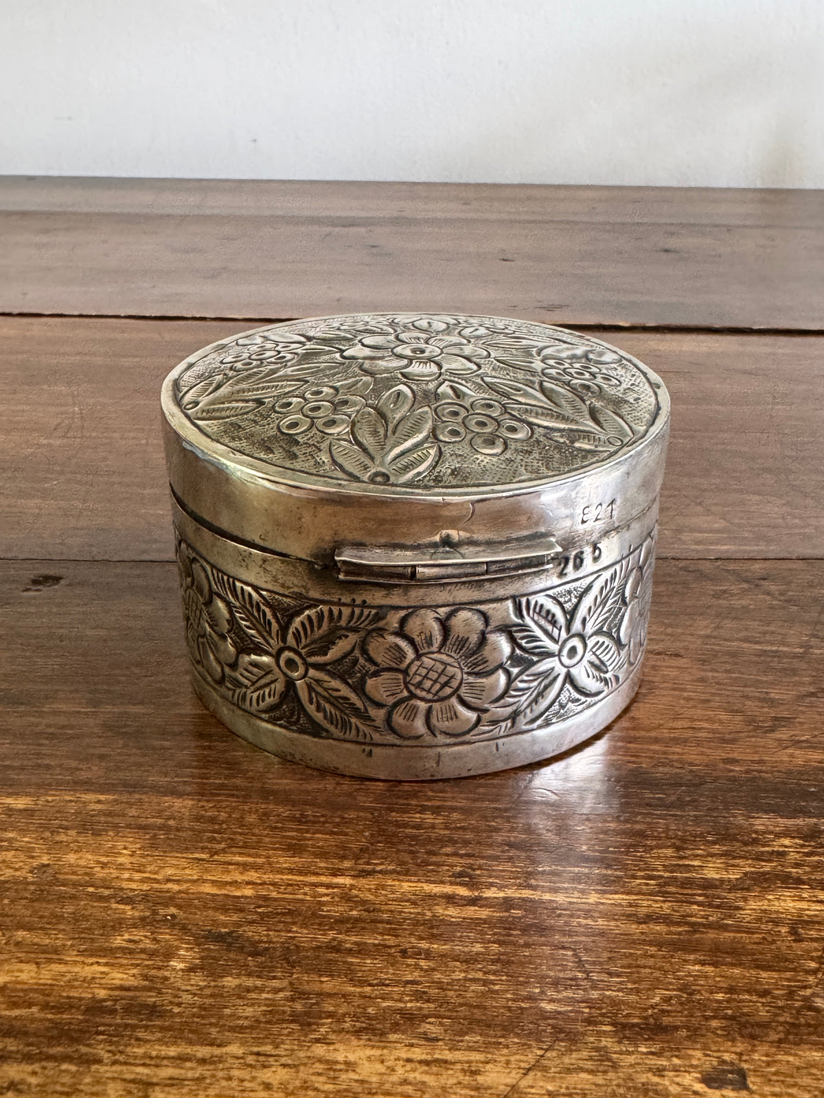 Silver Plated Over Brass Lidded Trinket Box