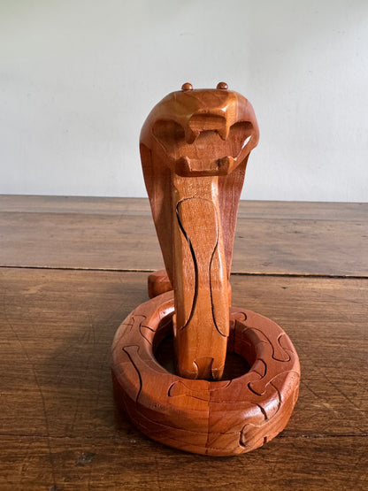 Wood Cobra Snake Puzzle - Standing Wood Snake Toy Puzzle