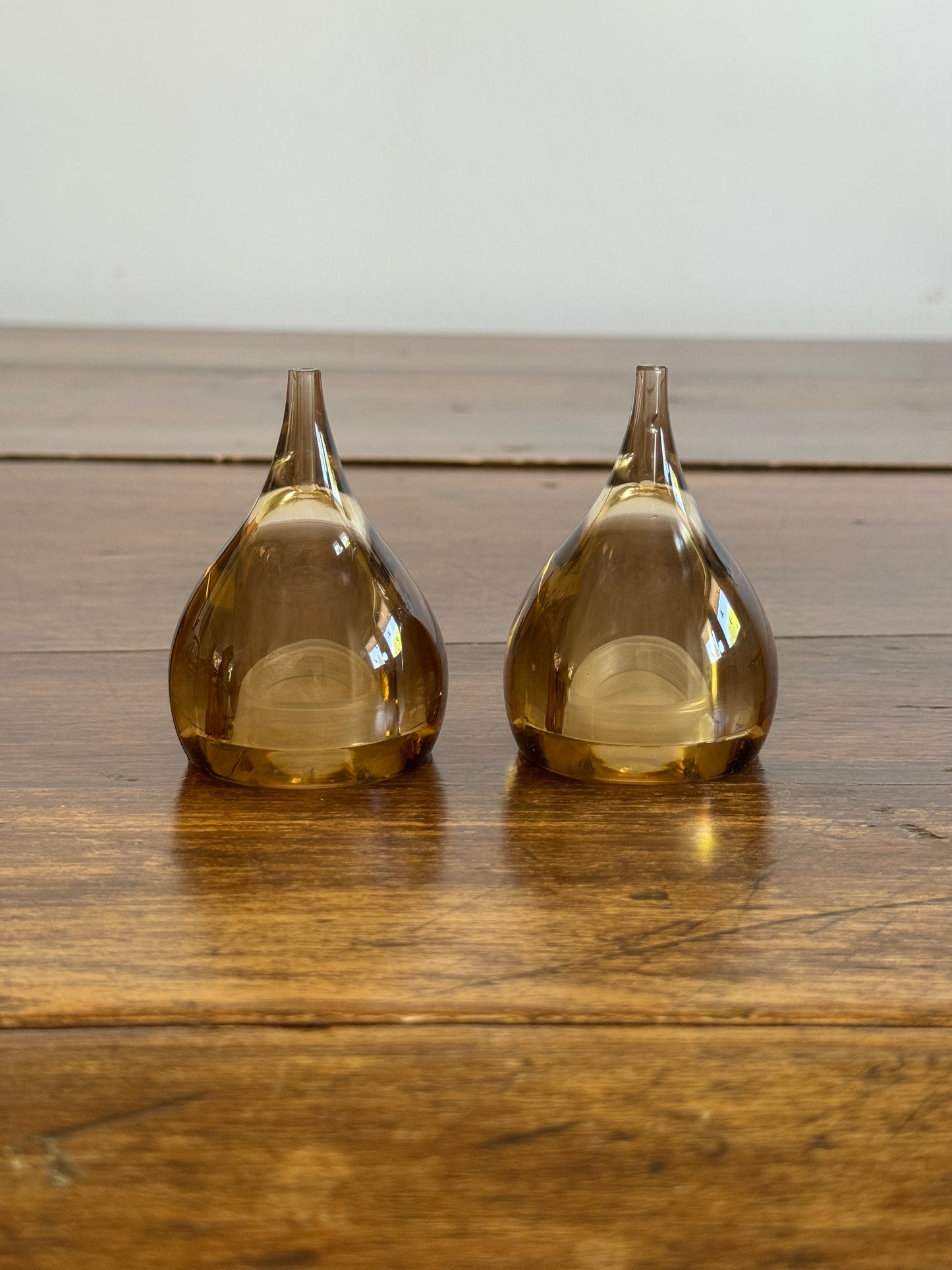 Vintage Plastic Teardrop Shaped Salt and Pepper Shakers