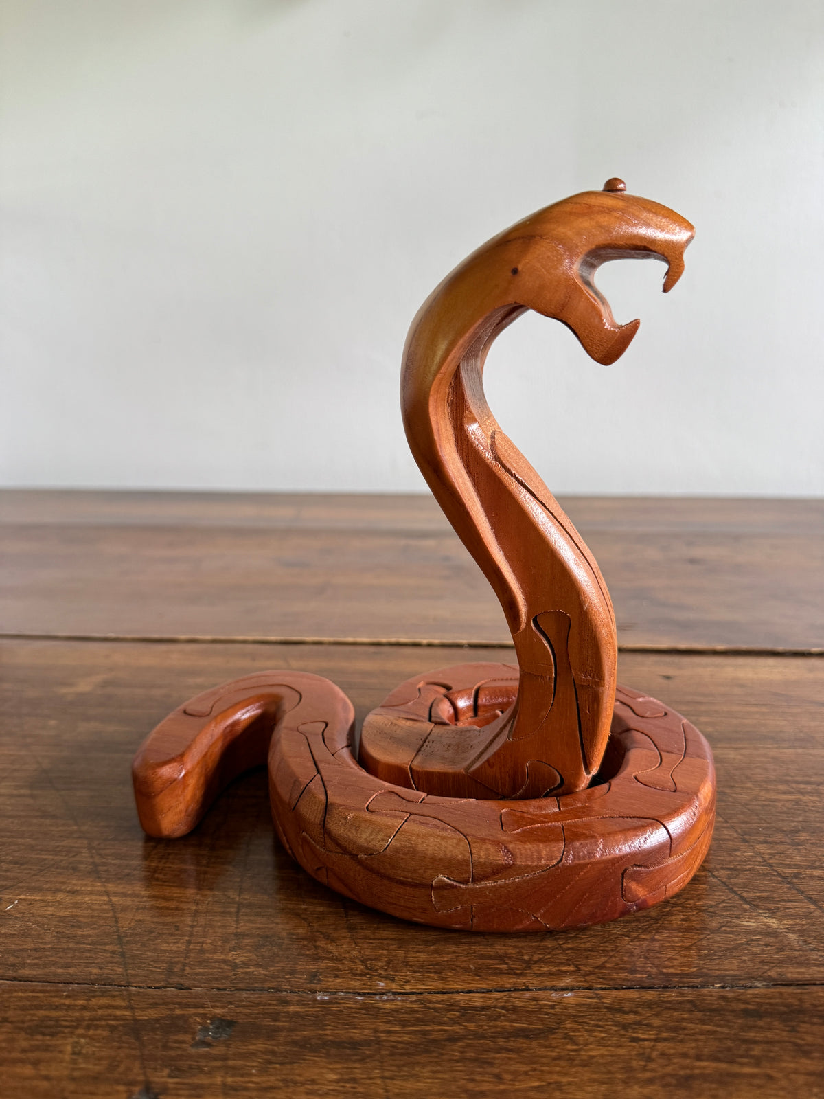 Wood Cobra Snake Puzzle - Standing Wood Snake Toy Puzzle