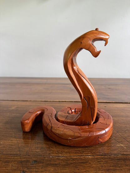 Wood Cobra Snake Puzzle - Standing Wood Snake Toy Puzzle
