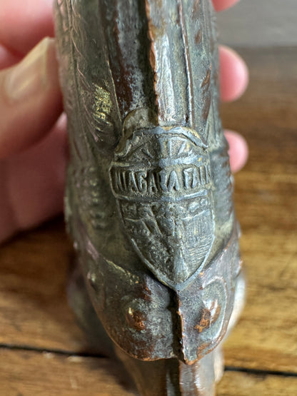 Vintage Chief Coin Bank with Niagara Falls Badge on Forehead