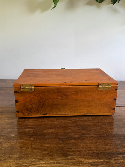 Vintage Repurposed Explosives Crate Storage Box with Key Lock