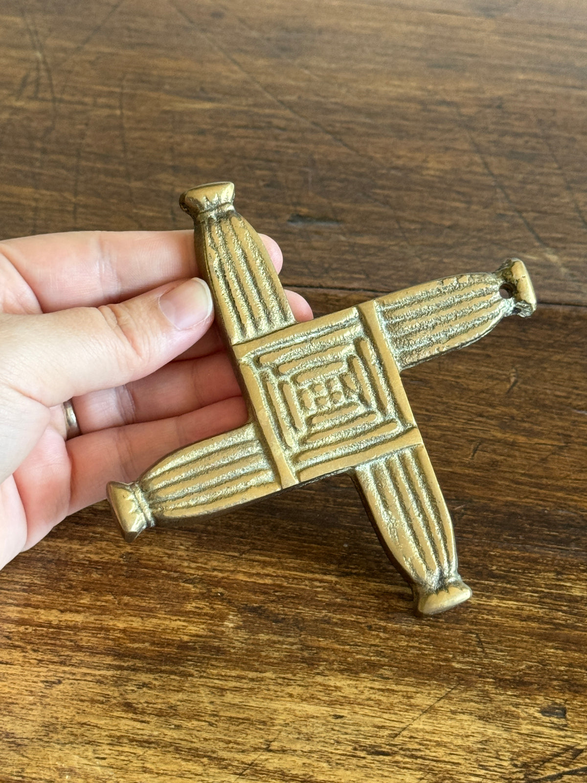 Small Vintage Brass Trivet