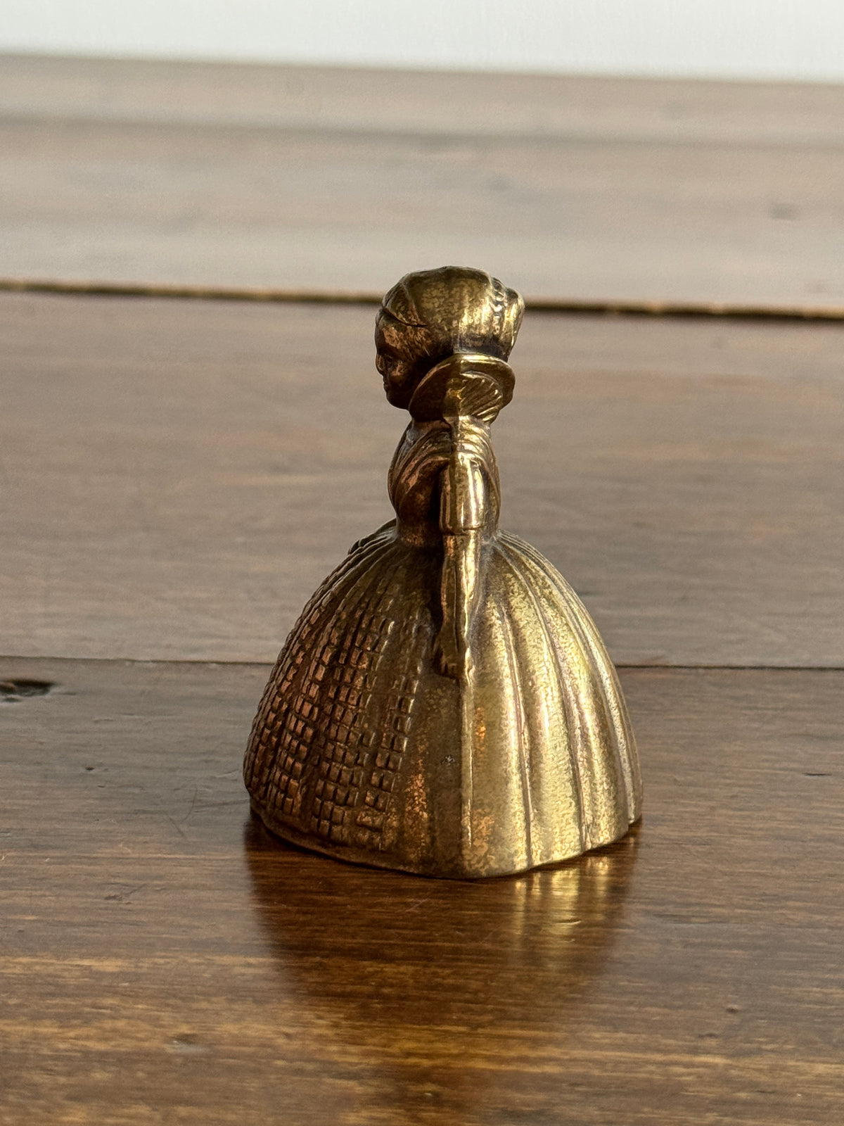 Vintage Brass Lady Bell with Full Dress - Made in England