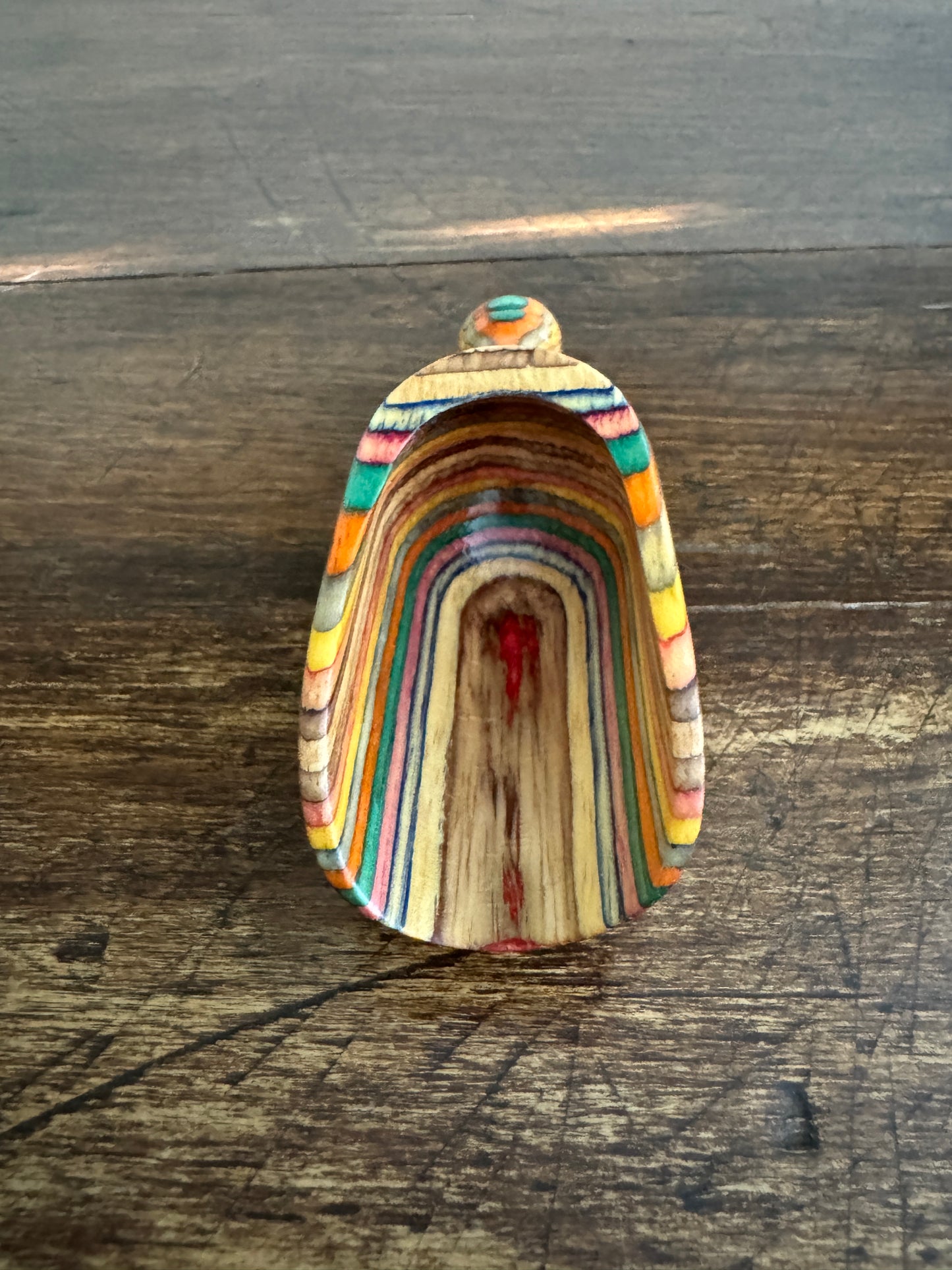 Mini Rainbow Pressed Wood Scoop