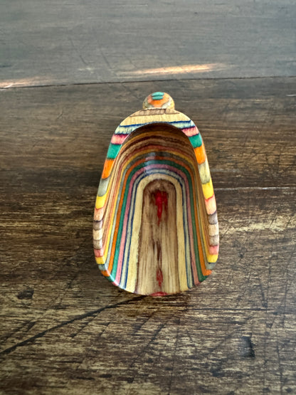 Mini Rainbow Pressed Wood Scoop