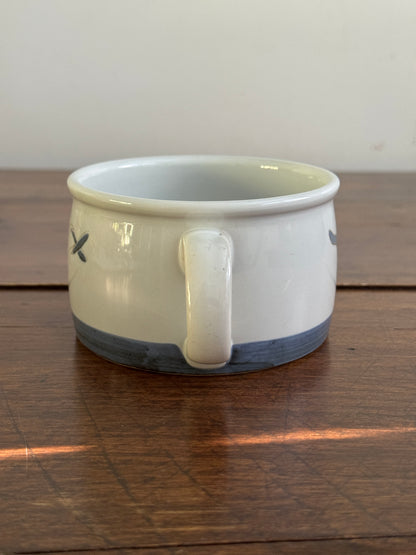 Vintage Blue and White Seagull Soup Mug