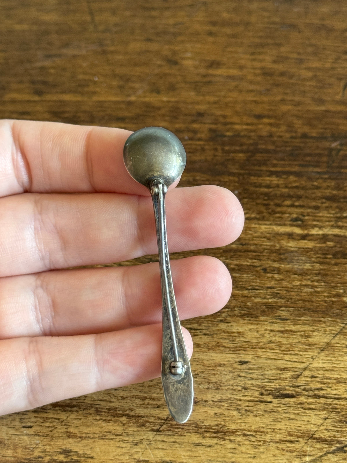 Miniature Gorham Sterling Silver Spoon Pin Brooch with Engraving