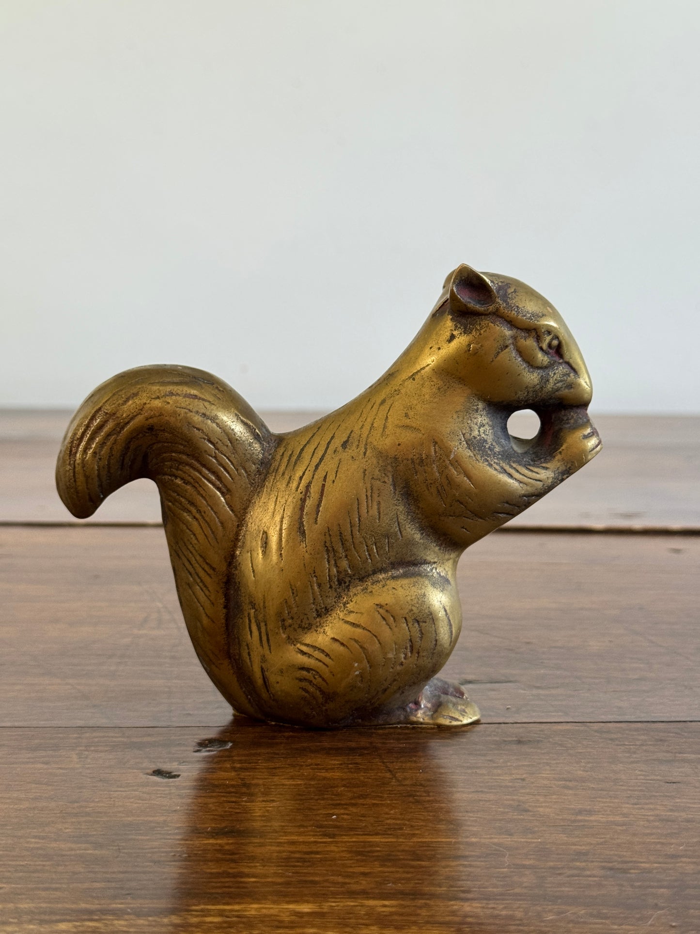 Vintage Brass Squirrel Figurine