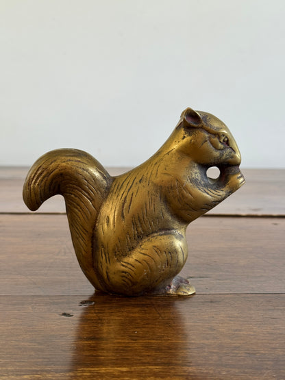 Vintage Brass Squirrel Figurine