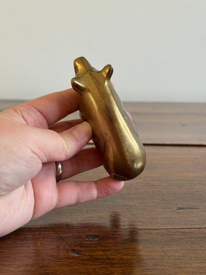 Vintage Brass Pig Figurine