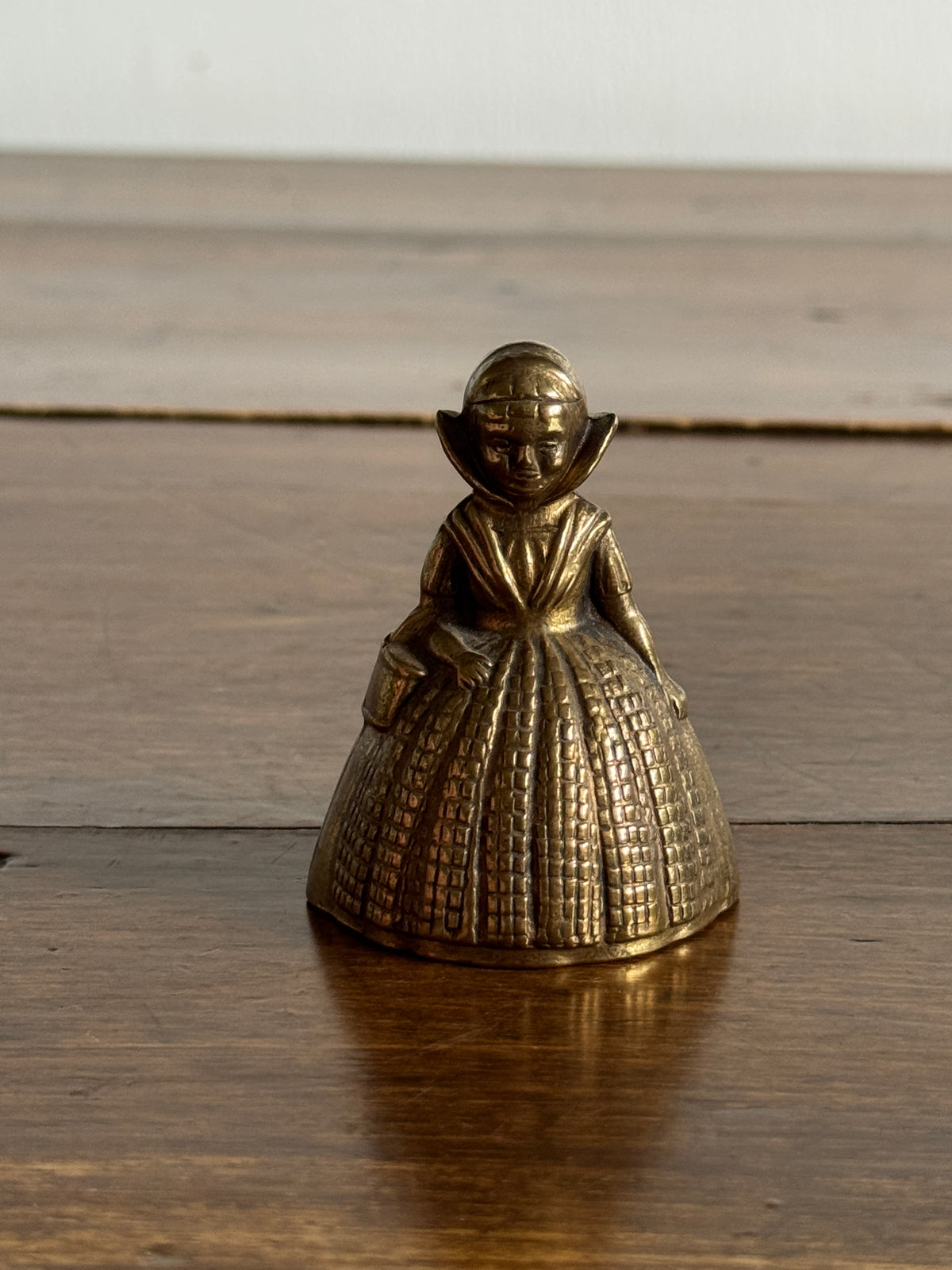 Vintage Brass Lady Bell with Full Dress - Made in England