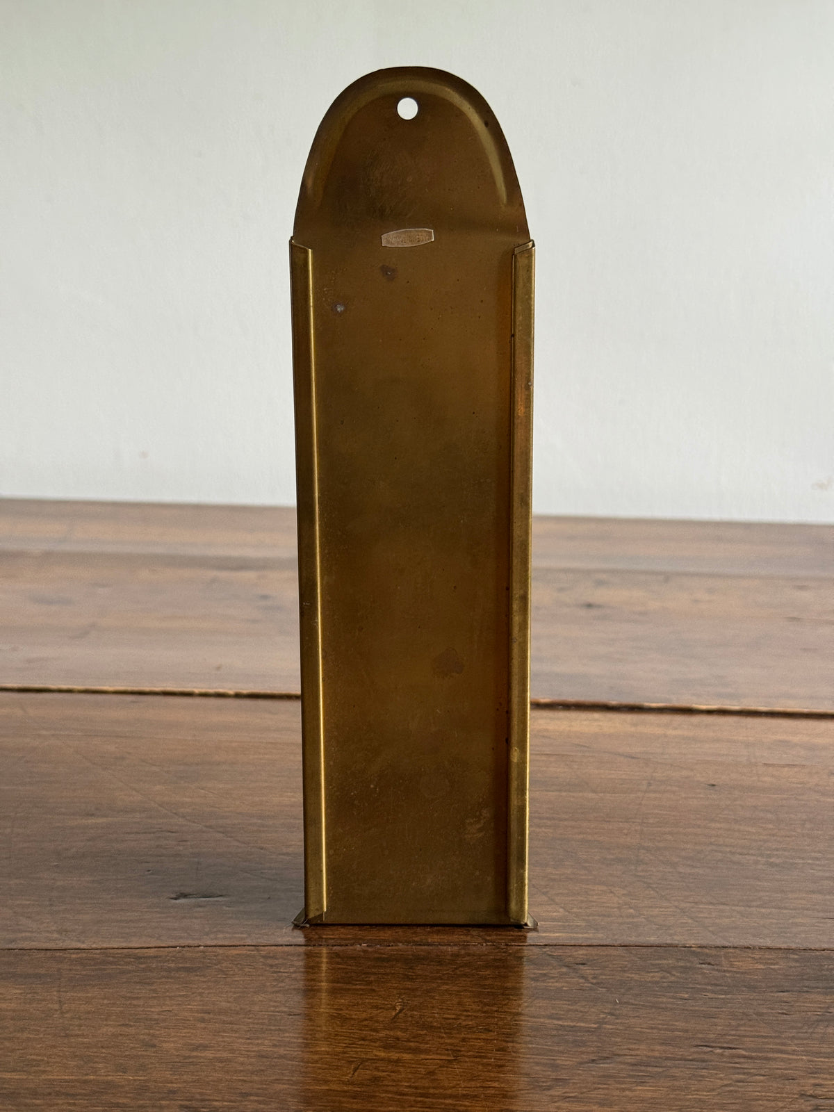 Vintage Brass Long Match Wall Pocket Holder