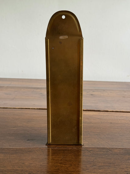 Vintage Brass Long Match Wall Pocket Holder
