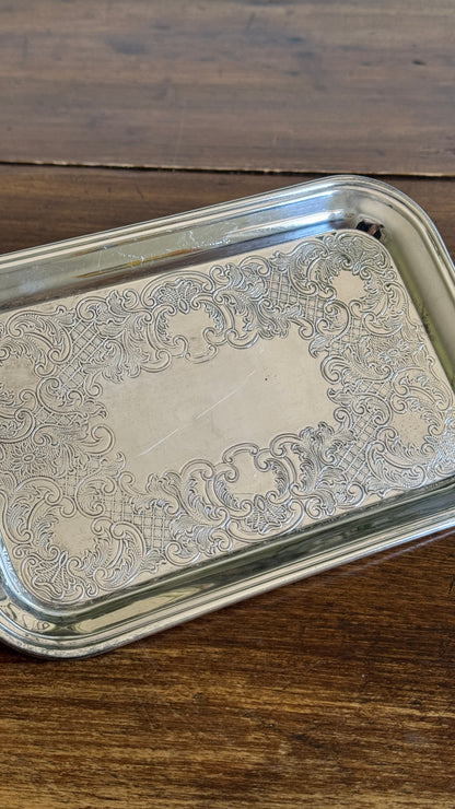 Small Rectangular Silver Trinket Dish - Made in Canada