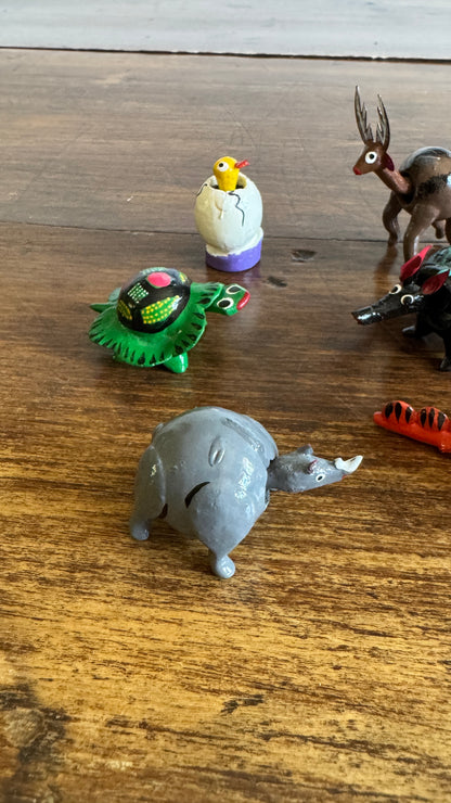 Mixed Lot of Painted Mini Bobble Head Animals
