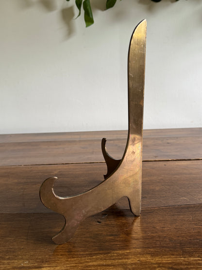 Large Vintage Brass Stand - Folding Brass Art Stand